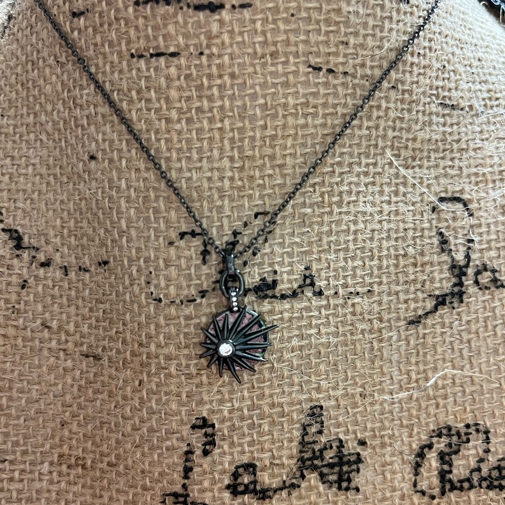 Gunmetal Shooting Star Necklace